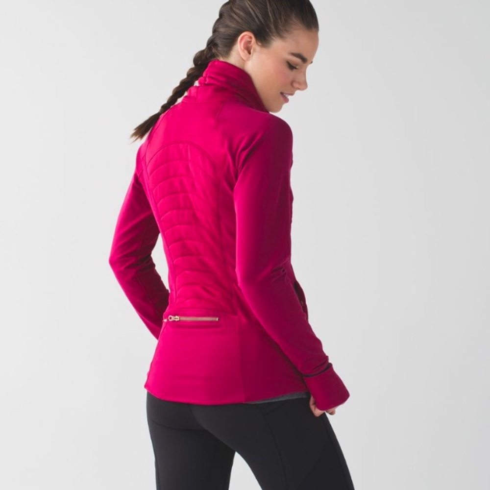 Lululemon Fleece Out Jacket Size 6 Berry Rumble Errands Dog Walking Cozy